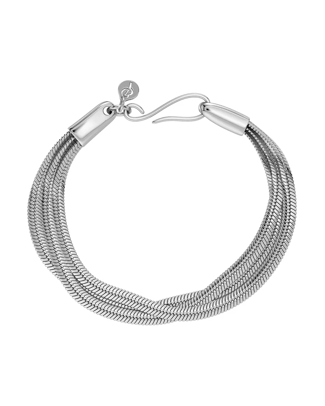 Herringbone Triple Bracelet Steel - Edblad - Snabba leveranser - Gratis paketinslagning