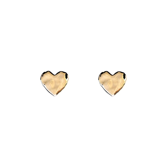 Organic Heart Mini Earrings Gold - Emma Israelsson - Suuri valikoima & ilmainen lahjapaketointi - Nordic Spectra