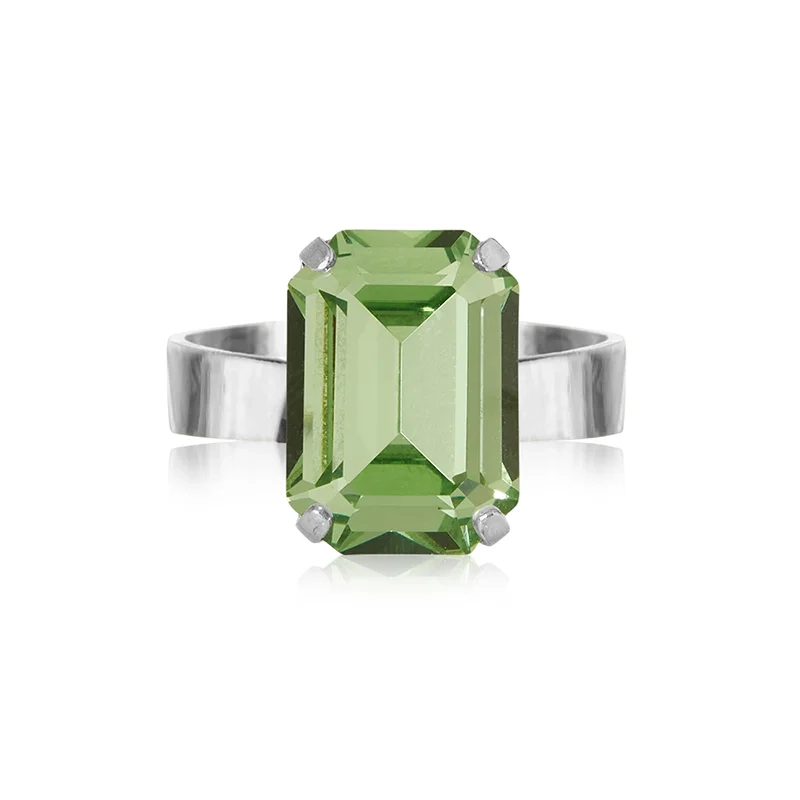 Caroline Svedbom - Lydia Ring Rhodium Peridot