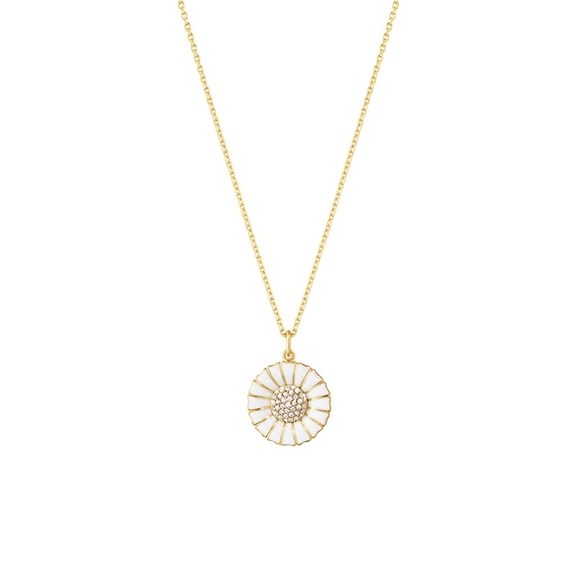 Daisy Medium Kette Silber Mit Diamant von Georg Jensen, Schneller Versand - Nordicspectra.de