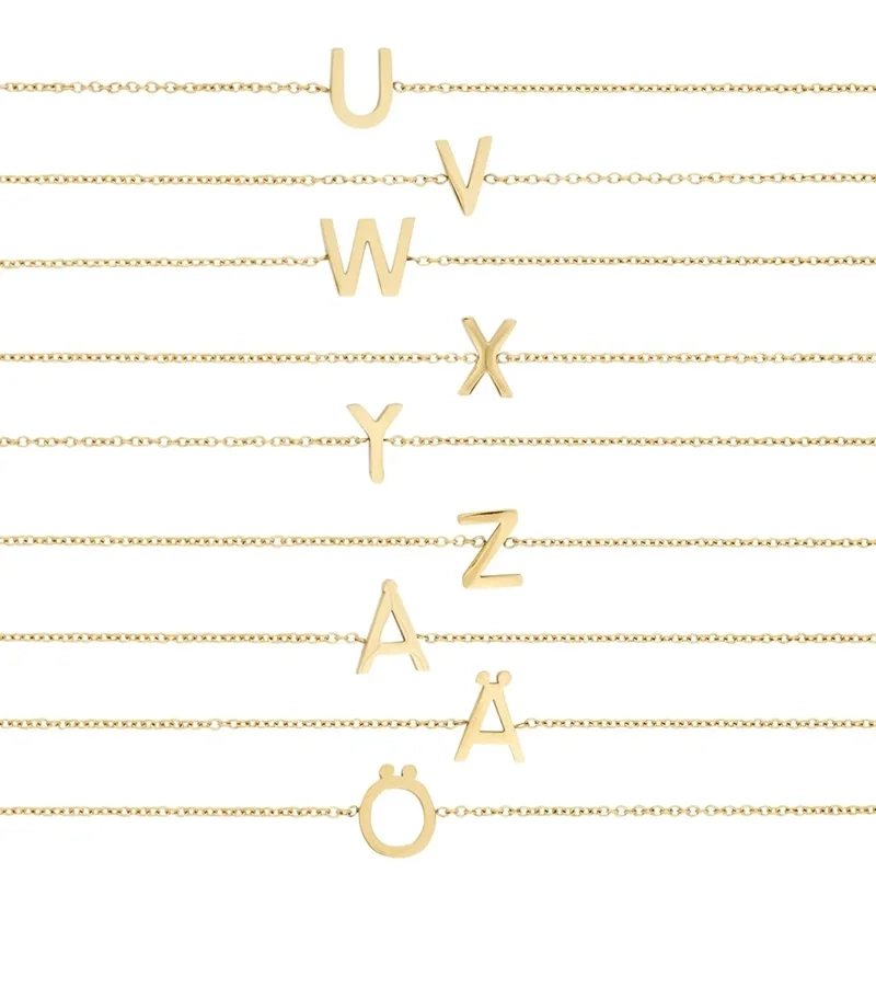 Letter Bracelet A-Ö Gold - Edblad - Snabb leverans - Gratis paketinslagning