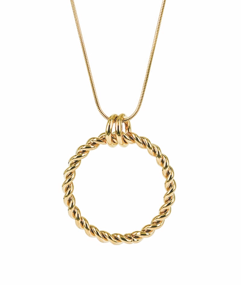 TWIST Långt Halsband Guld - Astrid & Agnes - Snabb frakt & paketinslagning - Nordicspectra.se