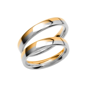 SR3017-4 Guld/Vitguld - Vigsel- & förlovningsringar - Schalins - Fri storleksändring* - Nordic Spectra