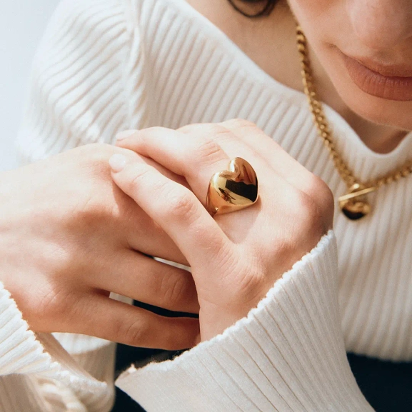 Barley Signet Ring Gold - Edblad - Snabba leveranser - Gratis paketinslagning