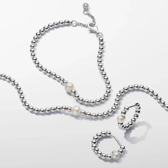 Behandelte Süßwasserzuchtperle & Kugeln Armband - PANDORA - Nordic Spectra