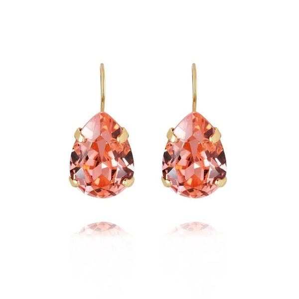 Mini Drop Clasp Earrings Rhodium Rose Peach - Caroline Svedbom - Snabb frakt & paketinslagning - Nordicspectra.se
