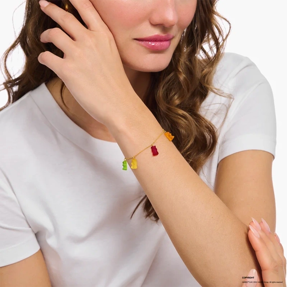 HARIBO Armband Mixade Gummibjörnar Guld - Thomas Sabo - Snabb leverans & paketinslagning - Nordic Spectra