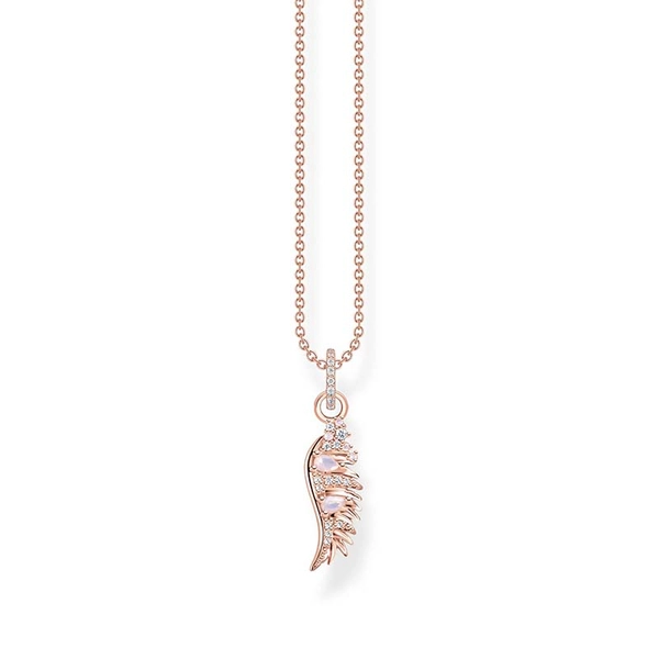 Kette Phönix-Flügel Mit Rosa Steinen Roségold von Thomas Sabo, Schneller Versand - Nordicspectra.de