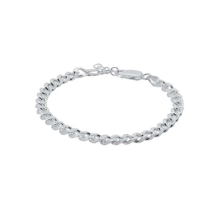Sparkling Curb Bracelet Silver från Emma Israelsson