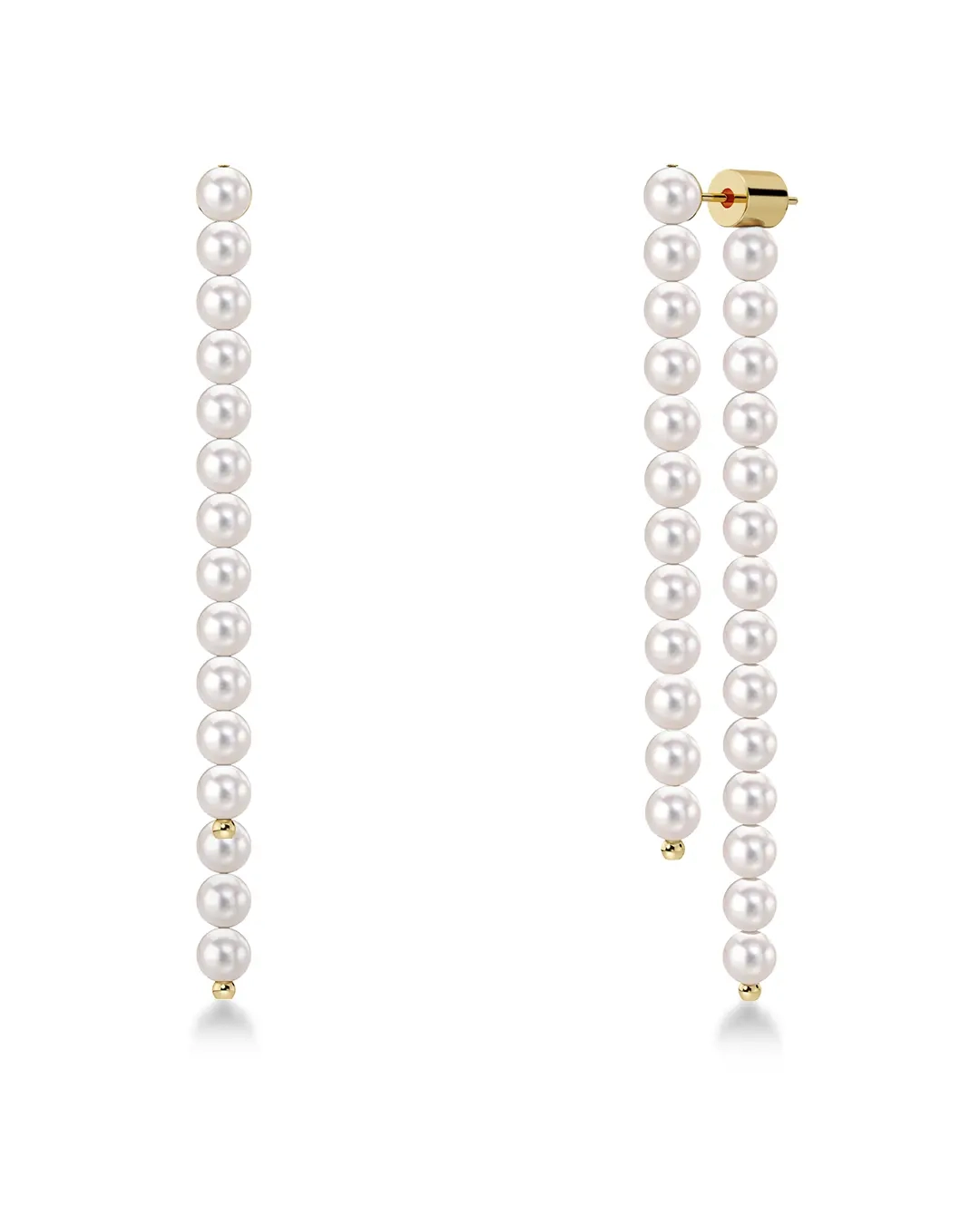 Pearly Earrings Front Back Gold - Edblad - Snabba leveranser - Gratis paketinslagning