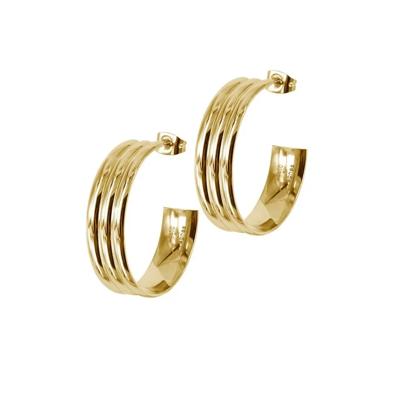 Astrid & Agnes - MONIQUE 30 mm Örhängen Guld