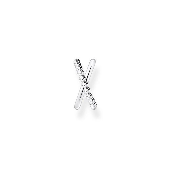 Einzel Ohrklemme Kugeln Doppel Silber von Thomas Sabo, Schneller Versand - Nordicspectra.de