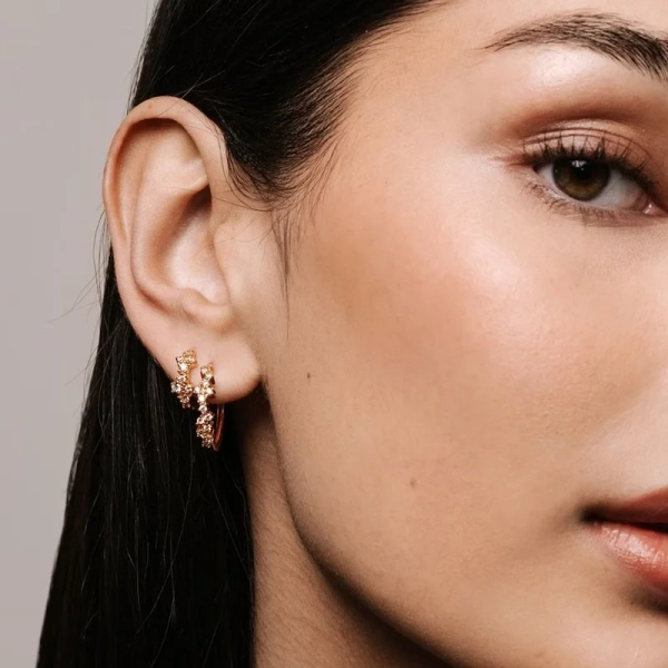 18K guldpläterad mässing