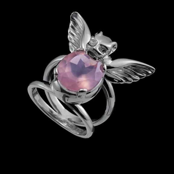 Gargoyle Ring Rose Quartz - Maria Nilsdotter - 1-2 dagars leverans - Nordic Spectra