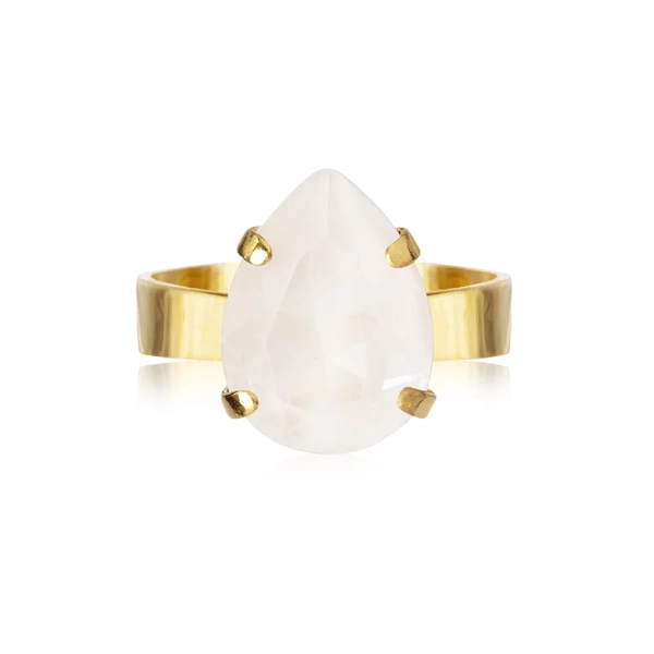Mini Drop Ring Gold Electric White - Caroline Svedbom - Snabb frakt & paketinslagning - Nordic Spectra