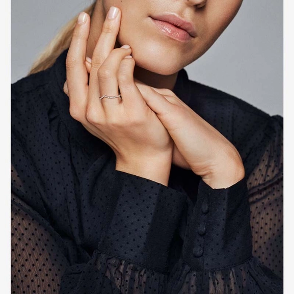 Glittrande Wishbone Ring Rosé - PANDORA - Snabb frakt & paketinslagning - Nordicspectra.se
