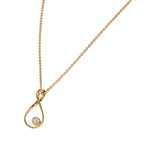 Eternal Flow Necklace Gold 0,15 ct Diamond von Nordic Spectra, Schneller Versand - Nordicspectra.de