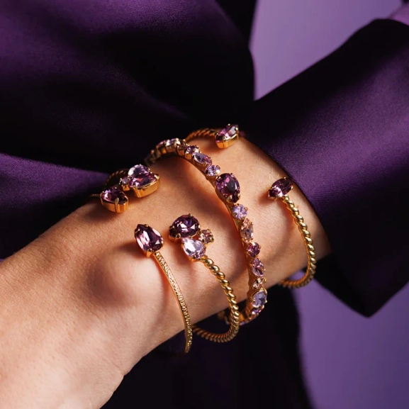 Alisia Bracelet Rhodium Violet Combo - Maria Black - Snabb frakt & paketinslagning - Nordic Spectra