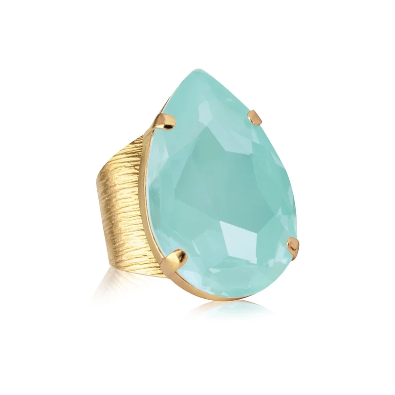 Caroline Svedbom - Perfect Drop Ring Gold Soft Mint