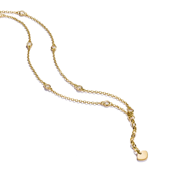 18K guldpläterat silver med cubic zirconia