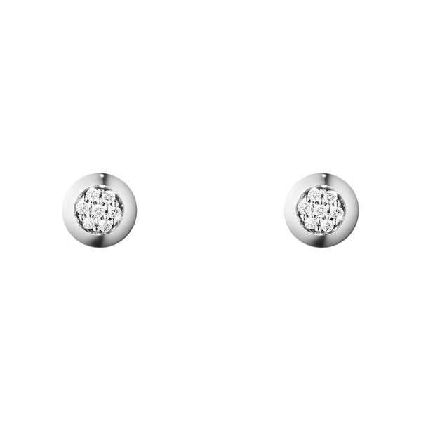 Aurora Ohrringe Weißes Gold Pavé Diamant 0.05 ct von Georg Jensen, Schneller Versand - Nordicspectra.de