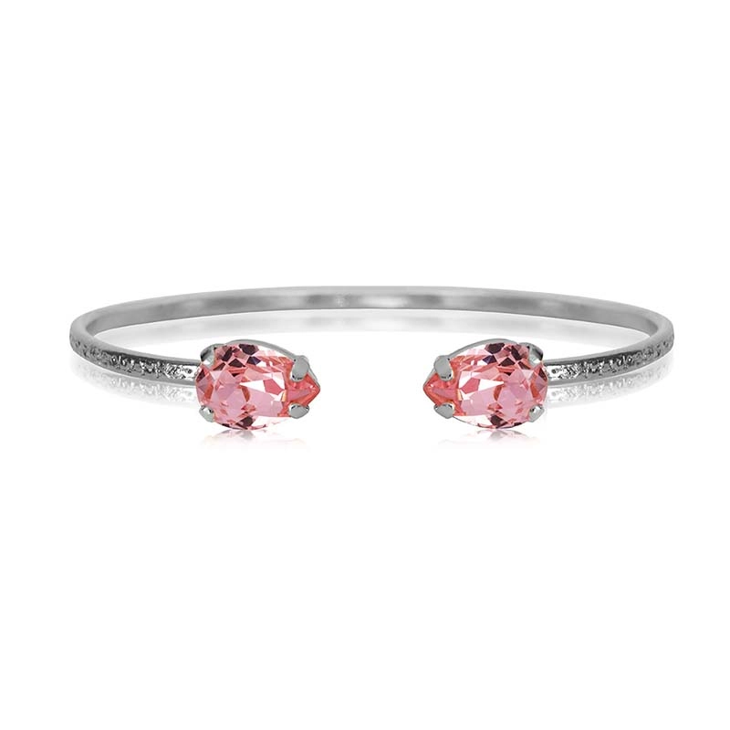 Caroline Svedbom - Petite Drop Bracelet Rhodium Light Rose