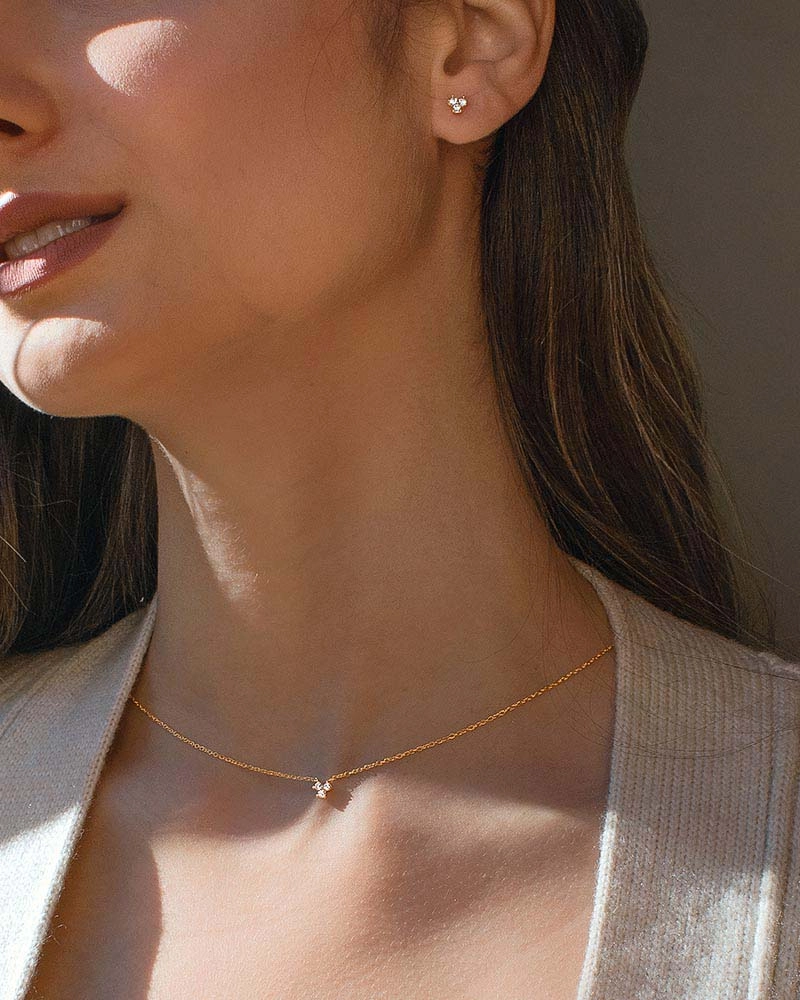 Petite Star Necklace Gold Diamonds - Drakenberg Sjölin Halsband - Snabb frakt & paketinslagning - Nordicspectra.se