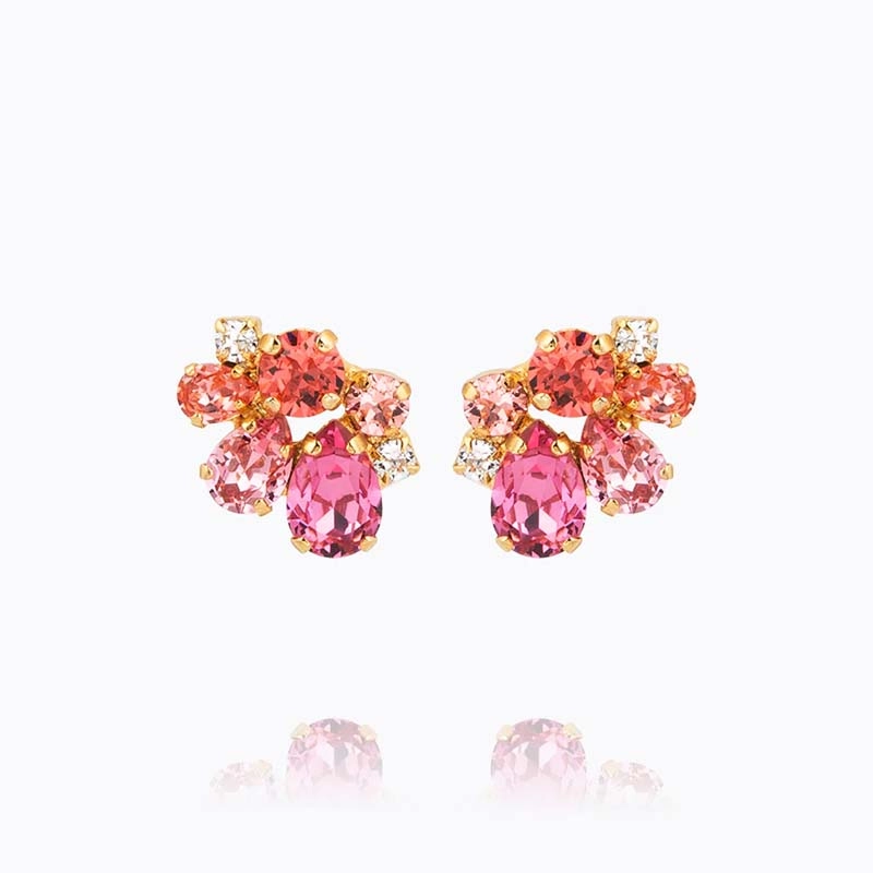 Caroline Svedbom - Katie Earrings Gold Coral Combo