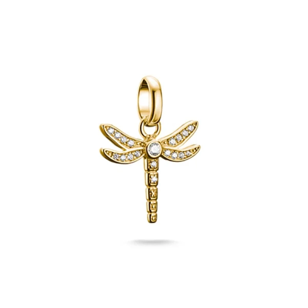 CC Connect Glittrande Slända Berlock Guld i 18K guldpläterat silver med cubic zirconia