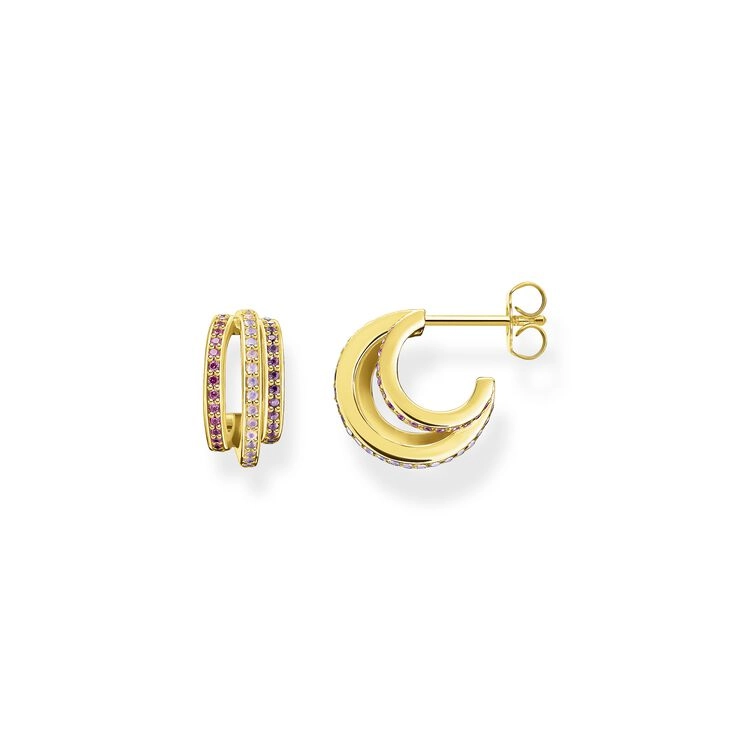 Thomas Sabo - Creole&ouml;rh&auml;ngen Lila Stenar Guld