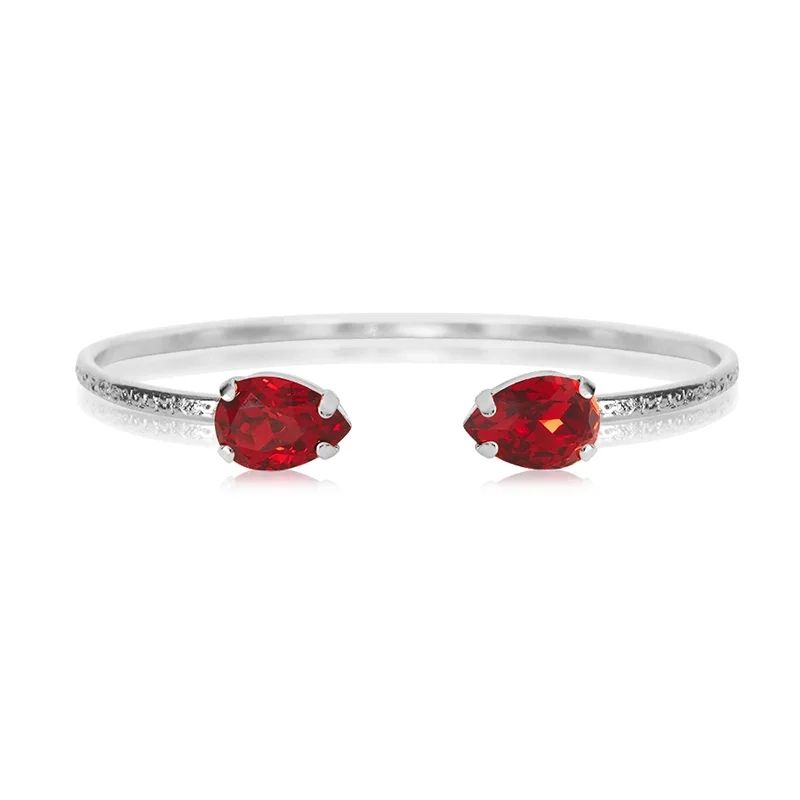 Caroline Svedbom - Petite Drop Bracelet Rhodium Scarlet