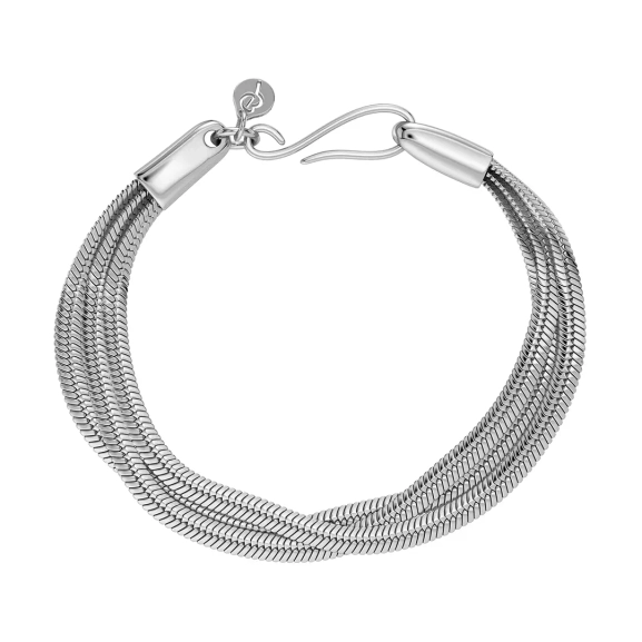 Herringbone Triple Bracelet Steel - Edblad - Snabba leveranser - Gratis paketinslagning