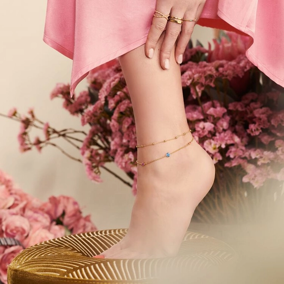 Fußkette Dots Gold von Thomas Sabo, Schneller Versand - Nordicspectra.de