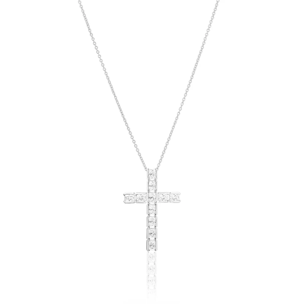 Roccanova Croce Halsband i silver med en gnistrande Cubic Zirconia-dekoration från Sif Jakobs