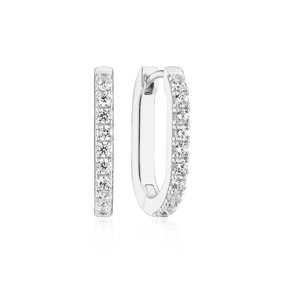 Capizzi Piccolo Örhängen i silver med gnistrande Cubic Zirconia-stenar från Sif Jakobs