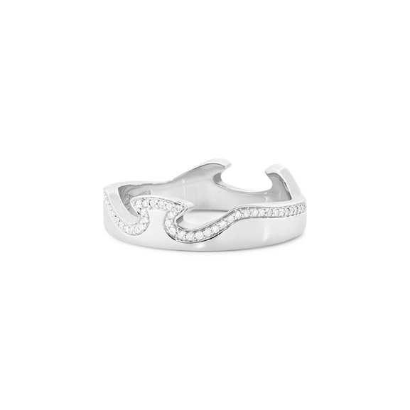 Fusion Außen Ring Weißes Gold & Diamant von Georg Jensen, Schneller Versand - Nordicspectra.de