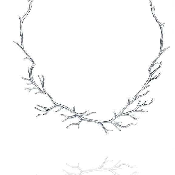 Roots-Halskette aus Silber
