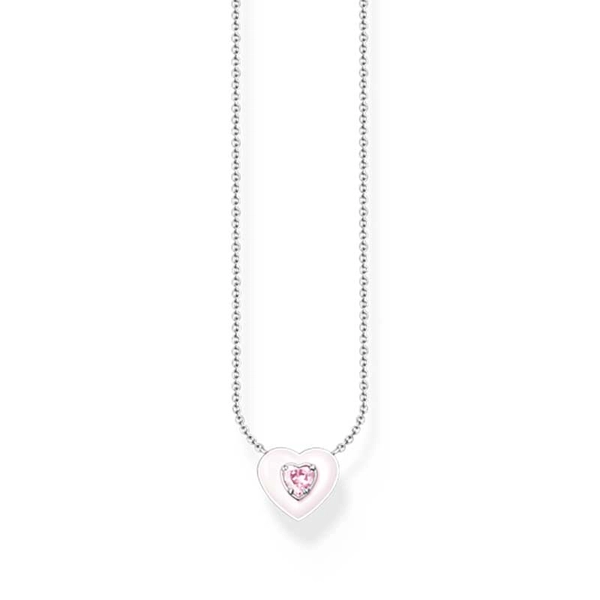 Halsband Hjärta Med Rosa Sten - Thomas Sabo berlock - Snabb frakt & paketinslagning - Nordicspectra.se