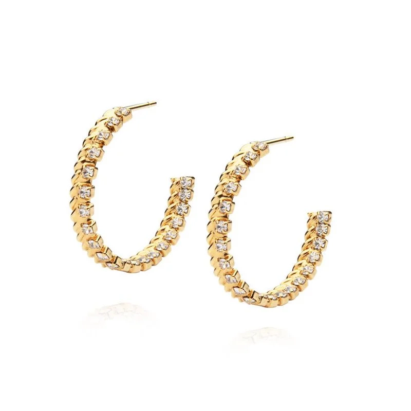 Caroline Svedbom - Kaia Earrings Gold Crystal