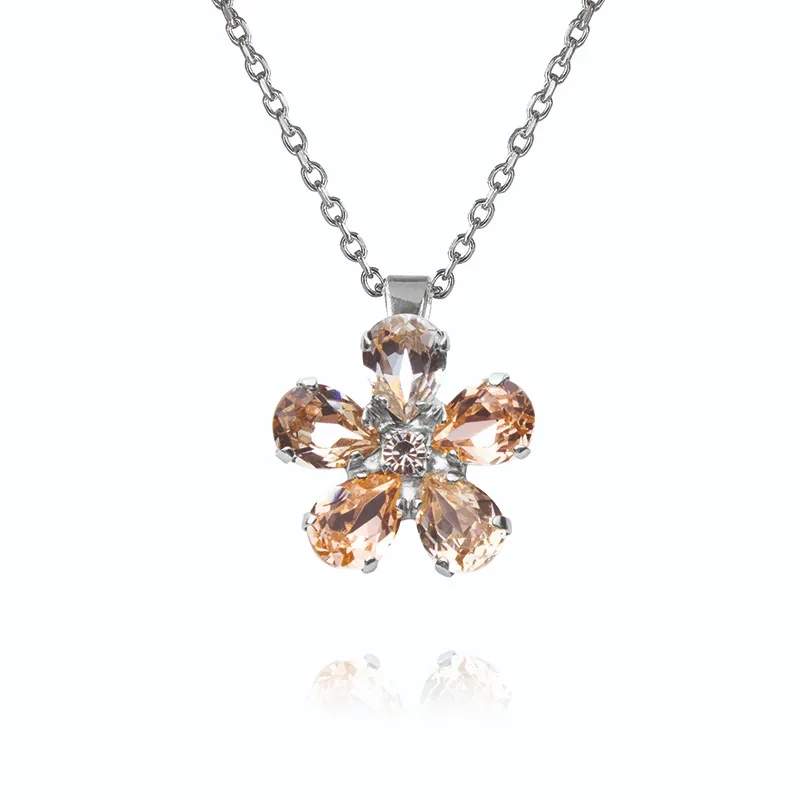 Caroline Svedbom - May Necklace Rhodium Silk Combo