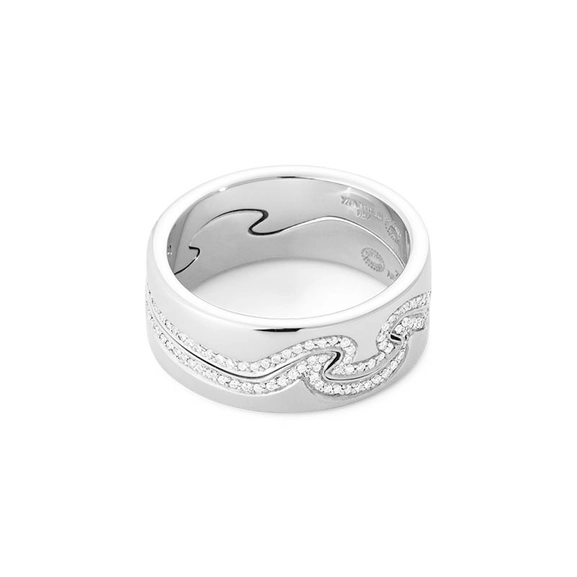 Fusion Zwei Teile Ring WG/WG/Diamant von Georg Jensen, Schneller Versand - Nordicspectra.de