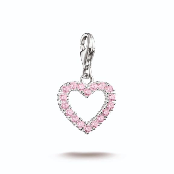 Pink Sparkling Heart Charm - Thomas Sabo - Suuri valikoima & ilmainen lahjapaketointi - Nordic Spectra