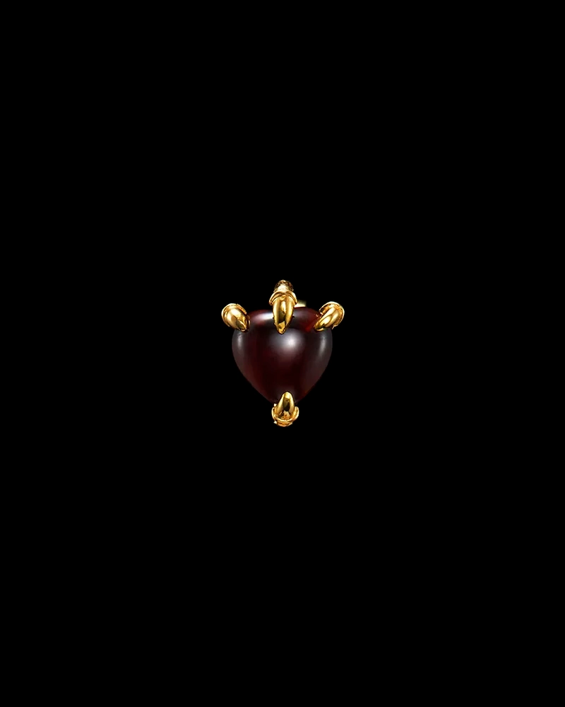 Claw Stud Red Garnet Gold - Maria Nilsdotter - Schmuck im skandinavischen Design - Nordic Spectra