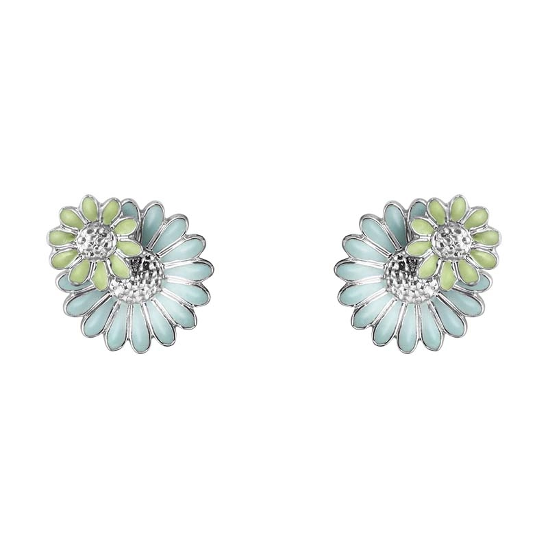 Georg Jensen - Daisy x Stine Goya Bl&aring;a & Gr&ouml;na Stift&ouml;rh&auml;ngen