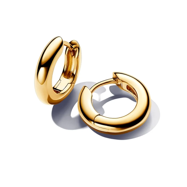 Rundade Chunky Hoops Guld