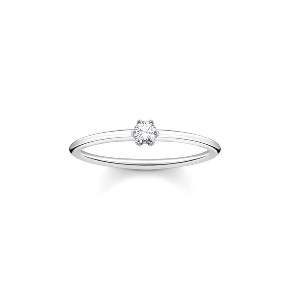 Ring med Vit Sten - Thomas Sabo ringar - Snabb frakt & paketinslagning - Nordicspectra.se