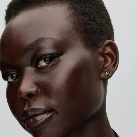 Sjöstjärna Stiftörhängen Guld. Förhöj din stil med dessa eleganta örhängen från Pandora. Tillverkade med omsorg och kärlek