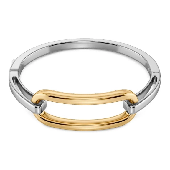 med klickspänne och stilren skena i rostfritt stål.