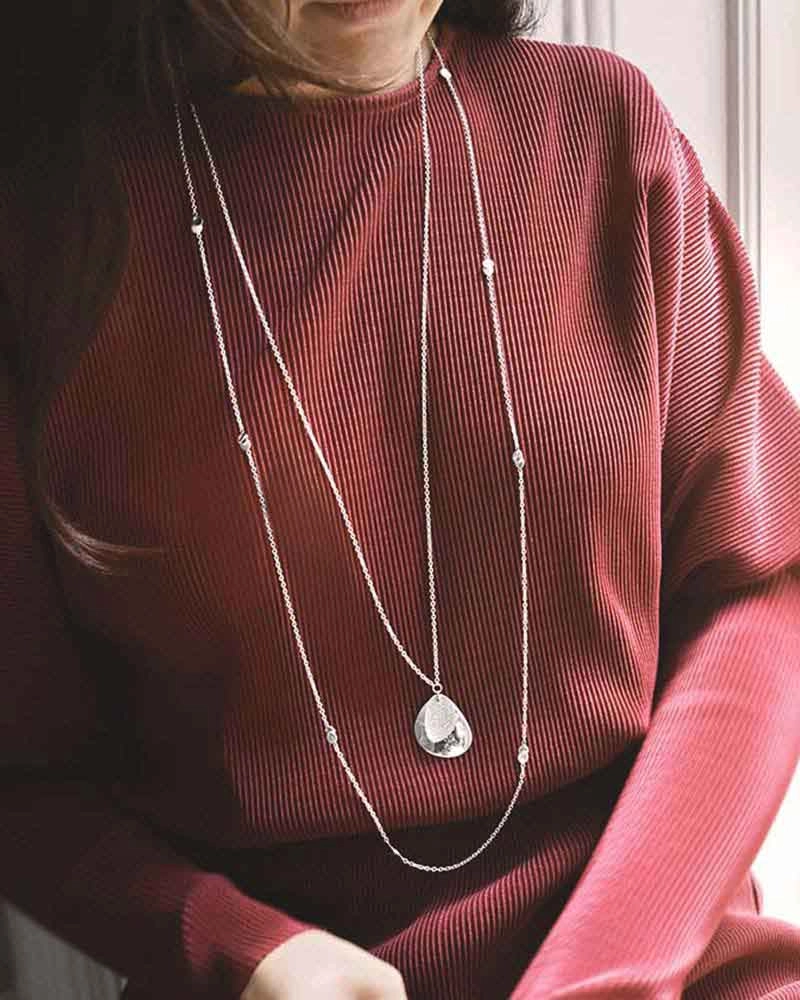 Rocky Shore Drop Necklace Long - Drakenberg Sjölin Halsband - Snabb frakt & paketinslagning - Nordicspectra.se