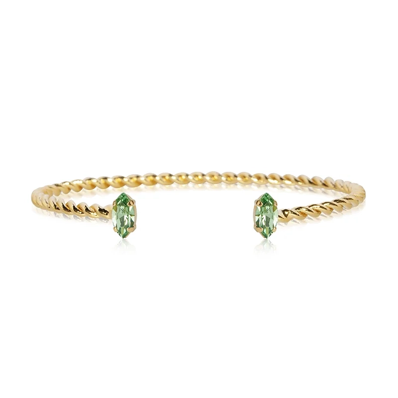Caroline Svedbom - Petite Navette Bracelet Gold Peridot